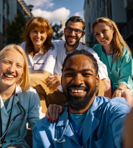 Careers Friendly health interns sharing memories of their medical internship, highlighting camaraderie and growth in healthcare.